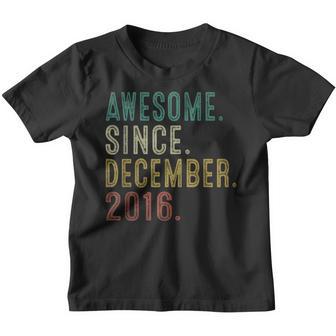 6 Years Old Gifts Awesome Since December 2016 6Th Birthday Youth T-shirt - Thegiftio UK