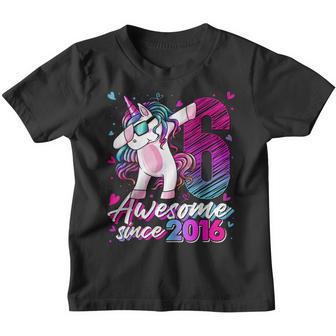 6 Years Old Unicorn Dabbing 6Th Birthday Girl Unicorn Party V2 Youth T-shirt - Thegiftio UK
