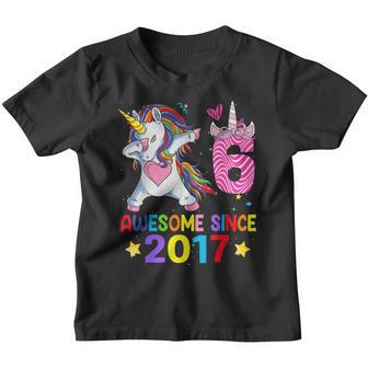 6 Years Old Unicorn Dabbing 6Th Birthday Girl Unicorn Party Youth T-shirt - Thegiftio UK