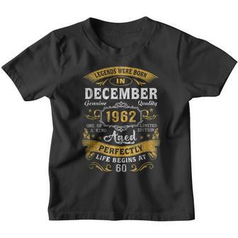 60 Year Old Awesome Since December 1962 60Th Birthday Gift Youth T-shirt - Thegiftio UK