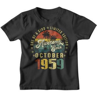 63 Years Old Gifts Awesome Since October 1959 63Rd Birthday Youth T-shirt - Thegiftio UK