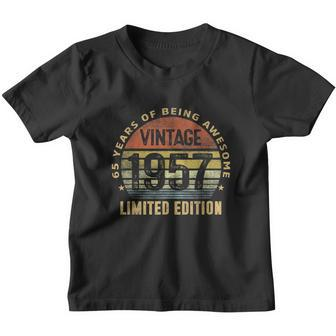 65 Year Old Awesome Gifts Vintage 1957 Retro 65Th Birthday Youth T-shirt - Monsterry DE