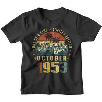 69 Years Old Gifts Awesome Since October 1953 69Th Birthday Youth T-shirt - Thegiftio UK