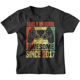6Th Birthday Boy Level 6 Unlocked Awesome 2017 Video Gamer V2 Youth T-shirt - Thegiftio UK