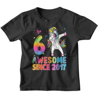 6Th Birthday Girls Ns Dabbing Unicorn 6 Year Old Gifts Youth T-shirt - Thegiftio UK