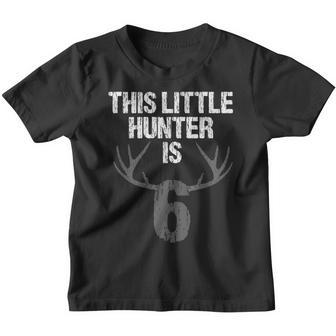 6Th Birthday Hunting Funny Deer Hunter 6 Years Old Gift Boys Youth T-shirt - Thegiftio UK