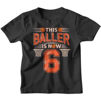 6Th Birthday Sport 6 Years Old Basketball 6 Boys Kids Youth T-shirt - Thegiftio UK
