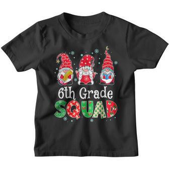 6Th Grade Squad Gnome Teacher Student Christmas Boys Girls Youth T-shirt - Thegiftio UK