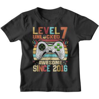 7 Year Old Boy Level 7 Unlocked Awesome 2016 7Th Birthday Youth T-shirt - Thegiftio UK