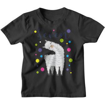 7 Years Old 7Th Birthday Llama Birthday Girl Gift V8 Youth T-shirt - Thegiftio UK