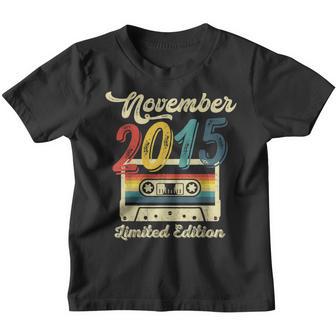 7 Years Old Gift Retro November 2015 Cassette 7Th Birthday Youth T-shirt - Thegiftio UK