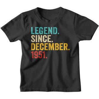71 Years Old Gifts Legend Since December 1951 71St Birthday Youth T-shirt - Thegiftio UK