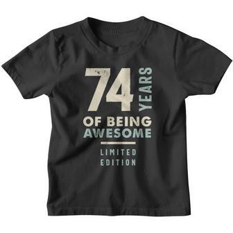 74 Years Of Being Awesome Birthday 2022 Youth T-shirt - Thegiftio UK