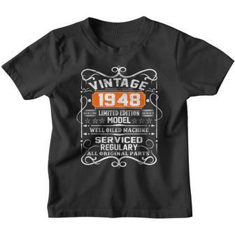 75 Year Old Gift Boys Girls Vintage 1948 75Th Birthday Retro V2 Youth T-shirt - Thegiftio UK