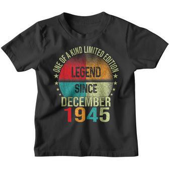 77 Years Old Gifts Legend Since December 1945 77Th Birthday Youth T-shirt - Thegiftio UK