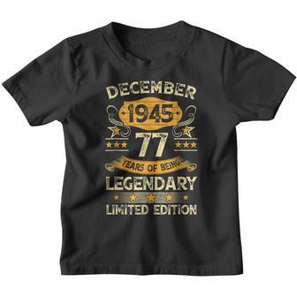 77 Years Old Gifts Vintage December 1945 77Th Birthday Youth T-shirt - Thegiftio UK