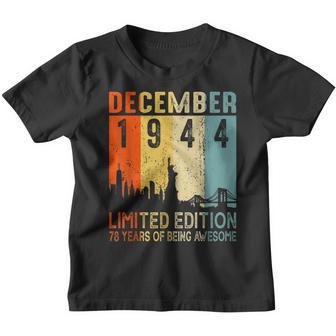 78 Years Old Gifts Vintage December 1944 78Th Birthday Youth T-shirt - Thegiftio UK