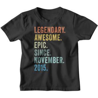 7Th Birthday Boy Legendary Epic Awesome Since November 2015 Youth T-shirt - Thegiftio UK