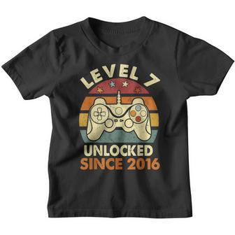 7Th Birthday Gift Level 7 Unlocked Awesome 2016 Video Game V2 Youth T-shirt - Thegiftio UK