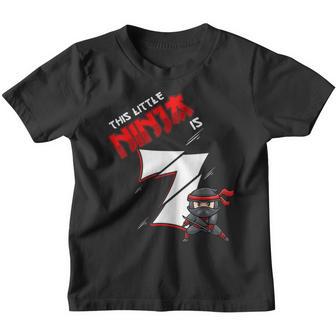 7Th Birthday Ninja Im 7 Years Old Bday Party Best Boy Youth T-shirt - Thegiftio UK