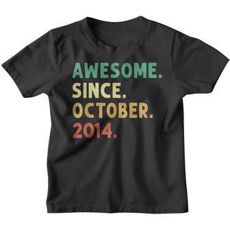 8 Year Old Awesome Since October 2014 8Th Birthday Gift Youth T-shirt - Thegiftio UK