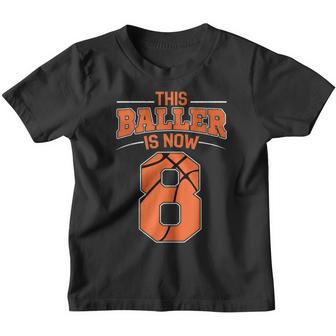 8 Year Old Basketball Player 8Th Birthday Party Boy Youth T-shirt - Thegiftio UK