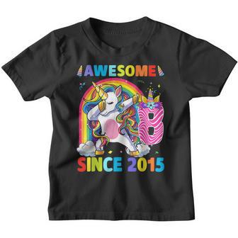 8 Year Old Gifts Girls Ns Dabbing Unicorn 8Th Birthday V3 Youth T-shirt - Thegiftio UK
