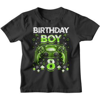 8 Year Old Level 8 Unlocked 8Th Birthday Video Game Youth T-shirt - Thegiftio UK