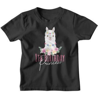 8 Years Old 8Th Birthday Llama Birthday Girl Gift V5 Youth T-shirt - Thegiftio UK