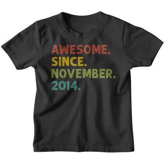8 Years Old Awesome Since November 2014 8Th Birthday Gifts Youth T-shirt - Thegiftio UK