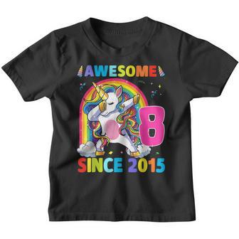 8 Years Old Gifts Unicorn Dabbing 8Th Birthday Girl Ns Youth T-shirt - Thegiftio UK