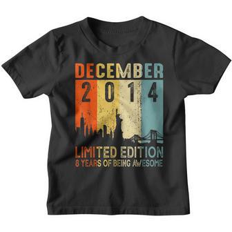 8 Years Old Gifts Vintage December 2014 8Th Birthday Youth T-shirt - Thegiftio UK