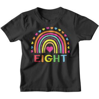 8 Years Old Rainbow 8Th Birthday Gift For Girls Boys Kids Youth T-shirt - Thegiftio UK