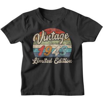 80Th Birthday Gift Vintage 1943 Limited Edition 80 Years Old V2 Youth T-shirt - Thegiftio UK