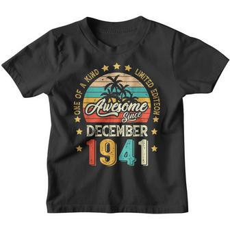 81 Years Old Awesome Since December 1941 81St Birthday Gift Youth T-shirt - Thegiftio UK