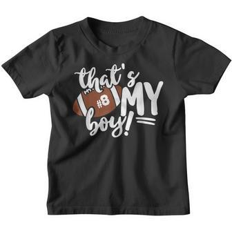 8Th Birthday American Football Boy 8 Year Old Boy Girl Youth T-shirt - Thegiftio UK