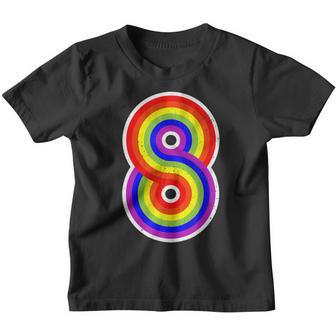 8Th Birthday Birth Kids Bday Rainbow Clothing Number 8 Youth T-shirt - Thegiftio UK