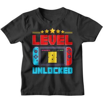 8Th Birthday Boy Level 8 Unlocked Video Gamer Birthday Youth T-shirt - Thegiftio UK