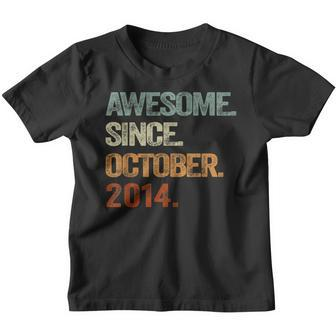 8Th Birthday Gift 8 Year Old Awesome Since October 2014 Youth T-shirt - Thegiftio UK