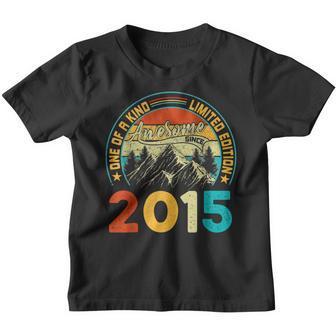 8Th Birthday Gift Awesome Since 2015 8 Years Old Youth T-shirt - Thegiftio UK