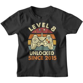 8Th Birthday Gift Level 8 Unlocked Awesome 2015 Video Game V2 Youth T-shirt - Thegiftio UK