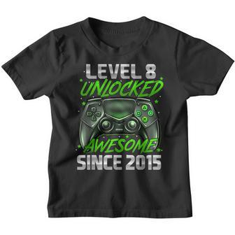 8Th Birthday Gift Level 8 Unlocked Awesome 2015 Video Game V3 Youth T-shirt - Thegiftio UK