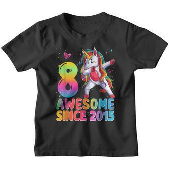 8Th Birthday Girls Ns Dabbing Unicorn 8 Year Old Gifts Youth T-shirt - Thegiftio UK