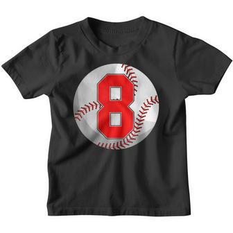 8Th Birthday Sport 8 Years Old Baseball 8 Boys Kids Youth T-shirt - Thegiftio UK