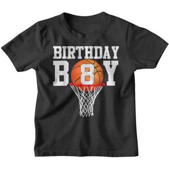 8Th Birthday Sport 8 Years Old Basketball 8 Boys Kids Youth T-shirt - Thegiftio UK
