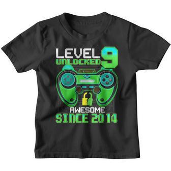 9 Year Old Boy Level 9 Unlocked Awesome 2014 9Th Birthday V2 Youth T-shirt - Thegiftio UK