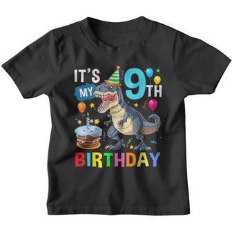 9 Year Old Gifts Its My 9Th Birthday Boy Dinosaur T Rex Youth T-shirt - Thegiftio UK