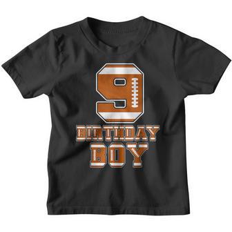 9 Years Old 9Th Birthday American Football For Boys Party V2 Youth T-shirt - Thegiftio UK