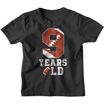 9 Years Old 9Th Birthday American Football For Boys Party Youth T-shirt - Thegiftio UK