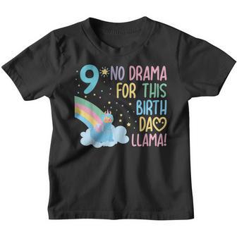 9 Years Old 9Th Birthday Llama Birthday Girl Gift V2 Youth T-shirt - Thegiftio UK